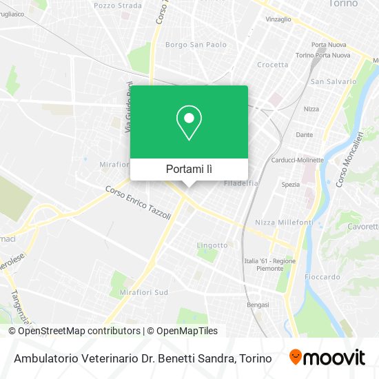 Mappa Ambulatorio Veterinario Dr. Benetti Sandra