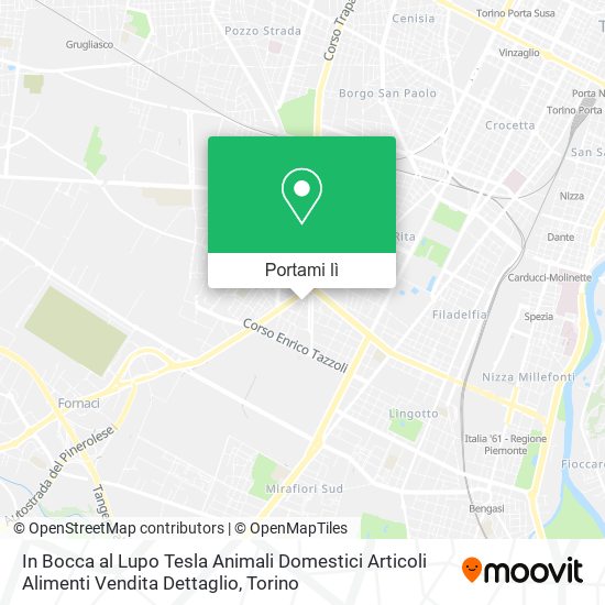 Mappa In Bocca al Lupo Tesla Animali Domestici Articoli Alimenti Vendita Dettaglio