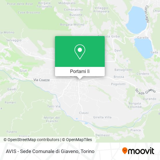 Mappa AVIS - Sede Comunale di Giaveno