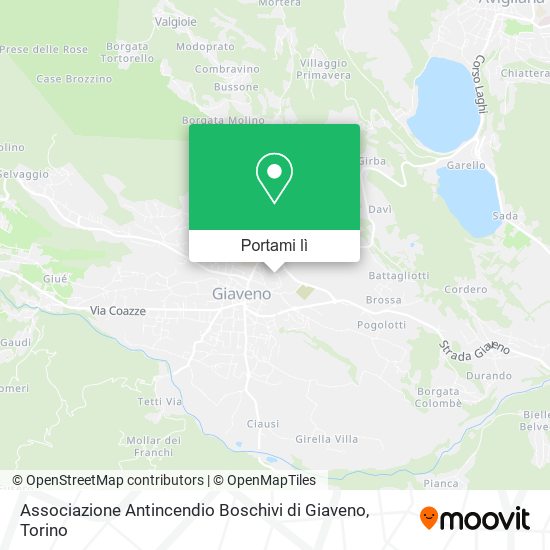 Mappa Associazione Antincendio Boschivi di Giaveno