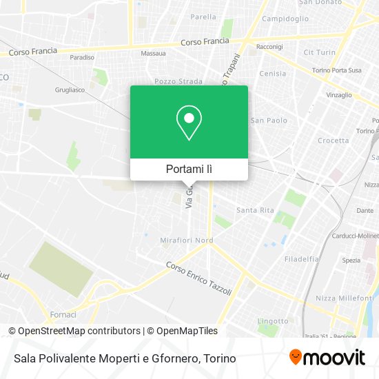 Mappa Sala Polivalente Moperti e Gfornero