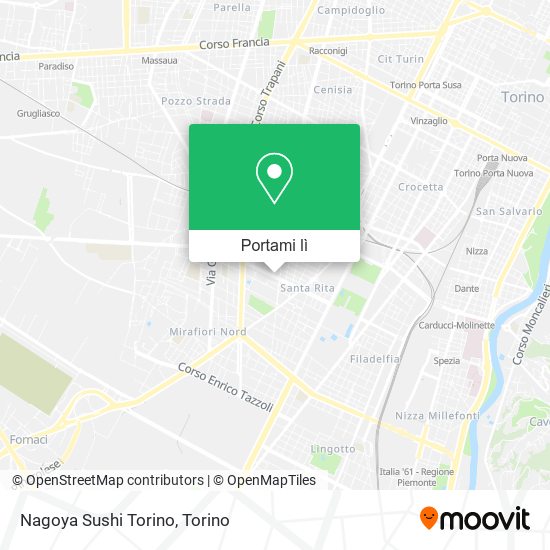 Mappa Nagoya Sushi Torino