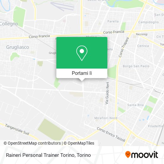 Mappa Raineri Personal Trainer Torino