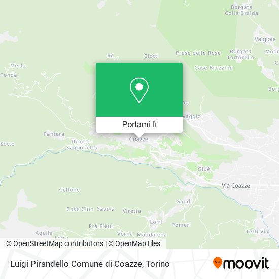 Mappa Luigi Pirandello Comune di Coazze