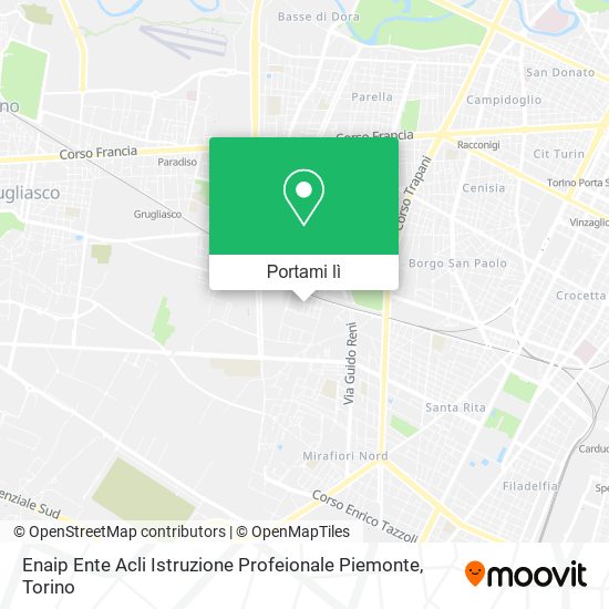 Mappa Enaip Ente Acli Istruzione Profeionale Piemonte