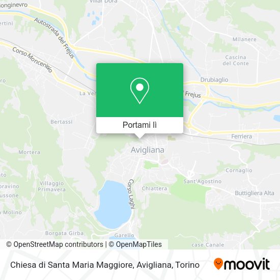 Mappa Chiesa di Santa Maria Maggiore, Avigliana