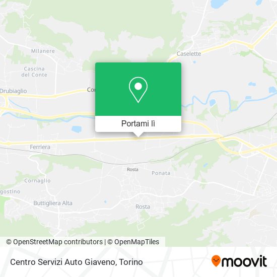 Mappa Centro Servizi Auto Giaveno