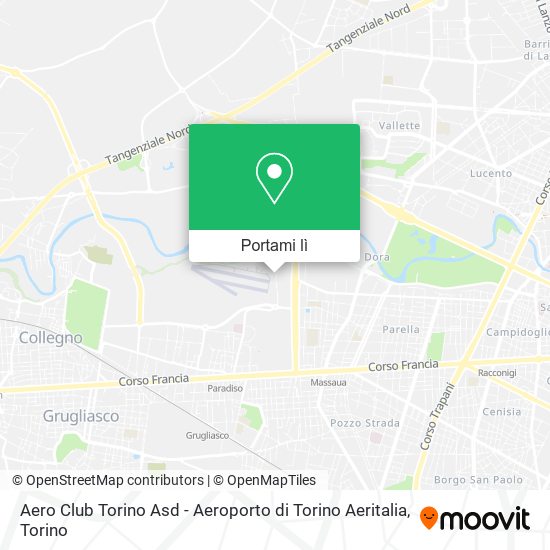 Mappa Aero Club Torino Asd - Aeroporto di Torino Aeritalia