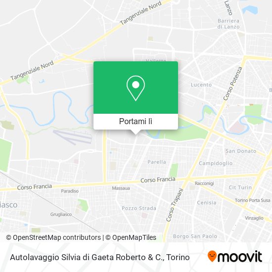 Mappa Autolavaggio Silvia di Gaeta Roberto & C.