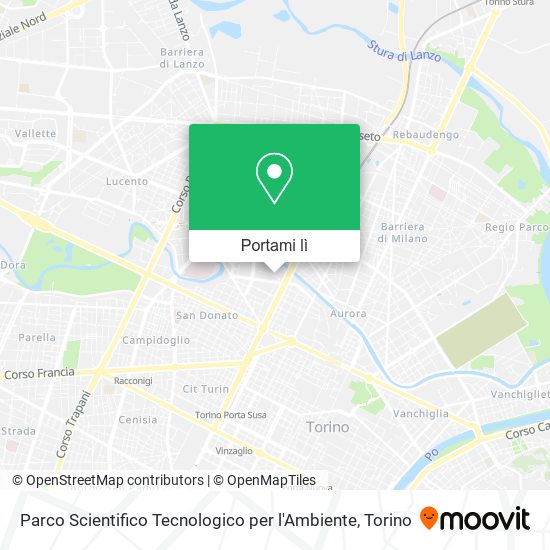 Mappa Parco Scientifico Tecnologico per l'Ambiente