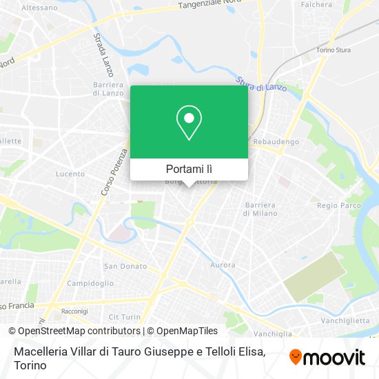 Mappa Macelleria Villar di Tauro Giuseppe e Telloli Elisa