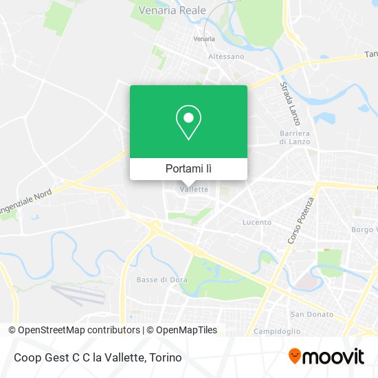 Mappa Coop Gest C C la Vallette
