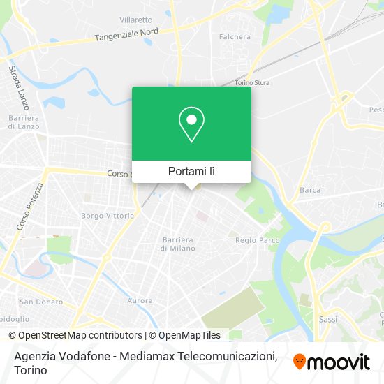 Mappa Agenzia Vodafone - Mediamax Telecomunicazioni
