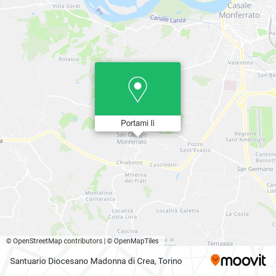 Mappa Santuario Diocesano Madonna di Crea