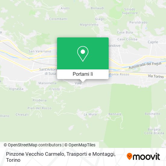 Mappa Pinzone Vecchio Carmelo, Trasporti e Montaggi