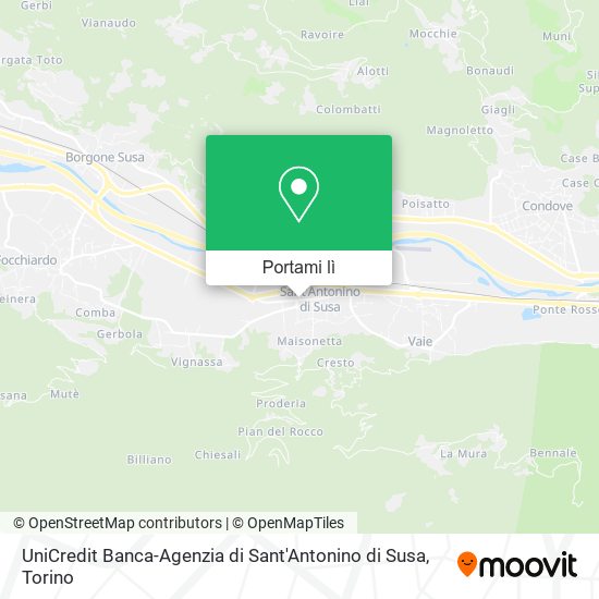 Mappa UniCredit Banca-Agenzia di Sant'Antonino di Susa