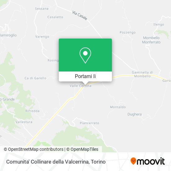 Mappa Comunita' Collinare della Valcerrina