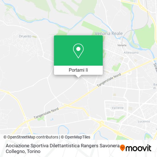 Mappa Aociazione Sportiva Dilettantistica Rangers Savonera Collegno