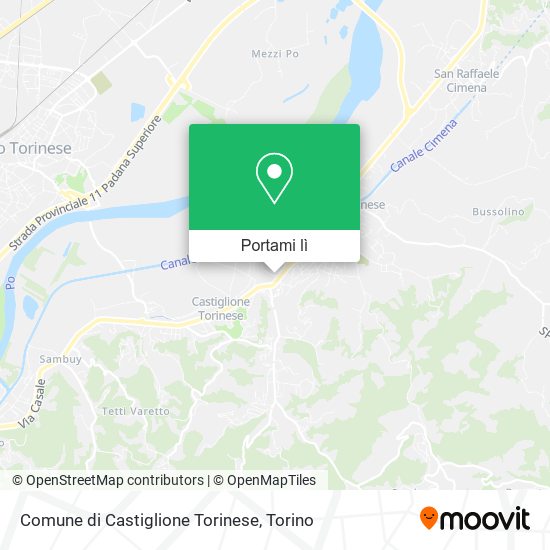 Mappa Comune di Castiglione Torinese