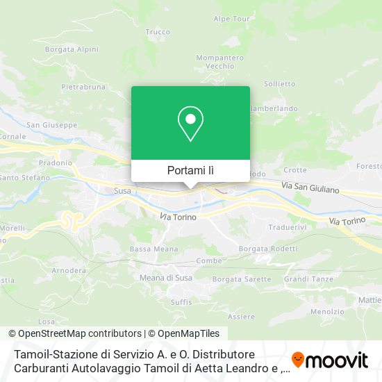 Mappa Tamoil-Stazione di Servizio A. e O. Distributore Carburanti Autolavaggio Tamoil di Aetta Leandro e