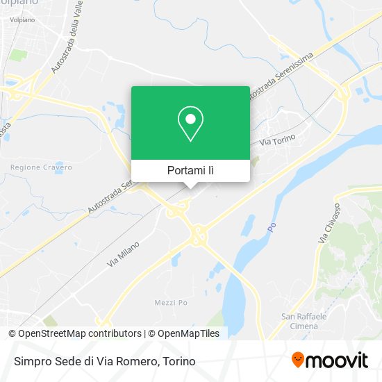 Mappa Simpro Sede di Via Romero