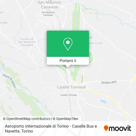 Mappa Aeroporto Internazionale di Torino - Caselle Bus e Navette
