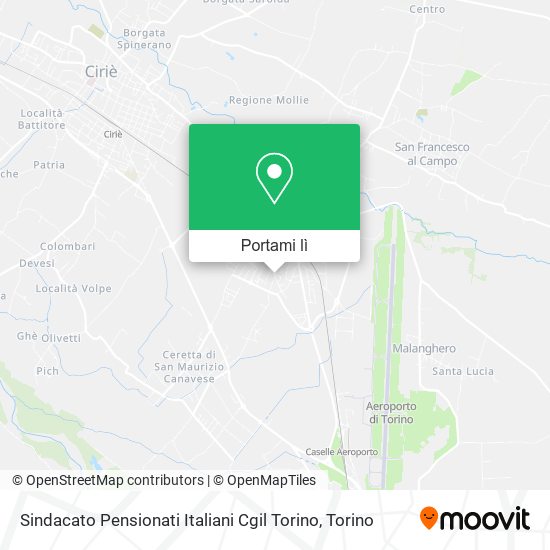 Mappa Sindacato Pensionati Italiani Cgil Torino