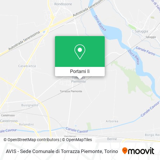 Mappa AVIS - Sede Comunale di Torrazza Piemonte