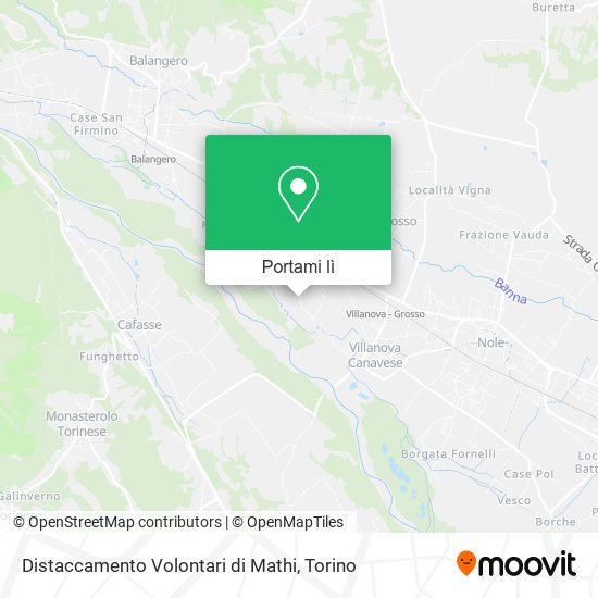 Mappa Distaccamento Volontari di Mathi