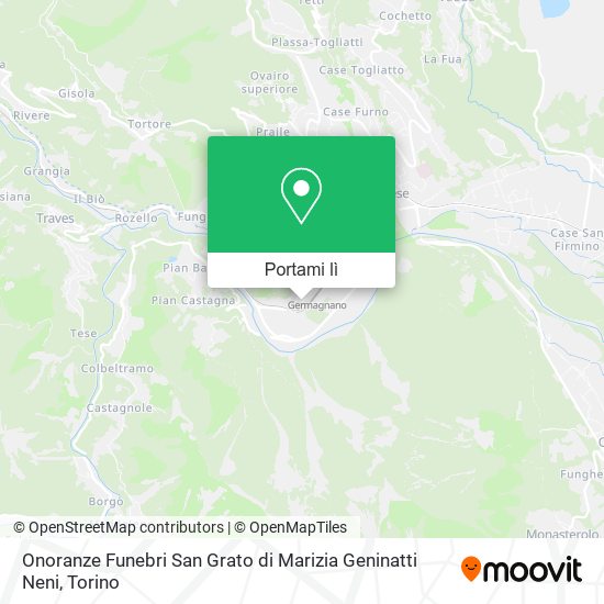 Mappa Onoranze Funebri San Grato di Marizia Geninatti Neni