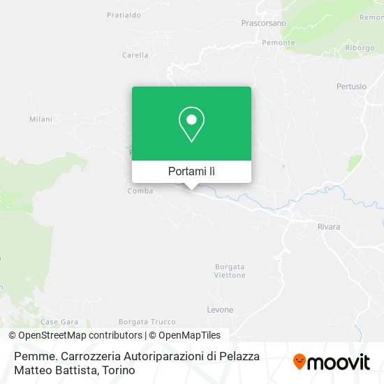 Mappa Pemme. Carrozzeria Autoriparazioni di Pelazza Matteo Battista