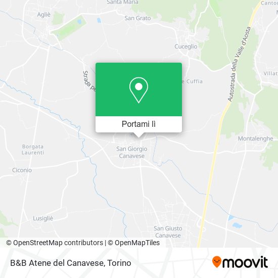 Mappa B&B Atene del Canavese