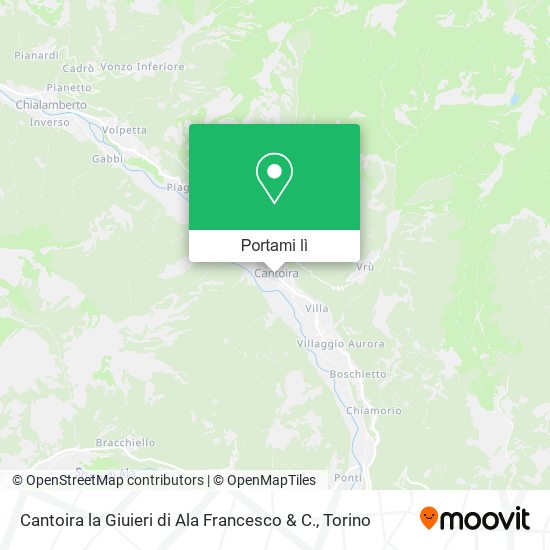 Mappa Cantoira la Giuieri di Ala Francesco & C.