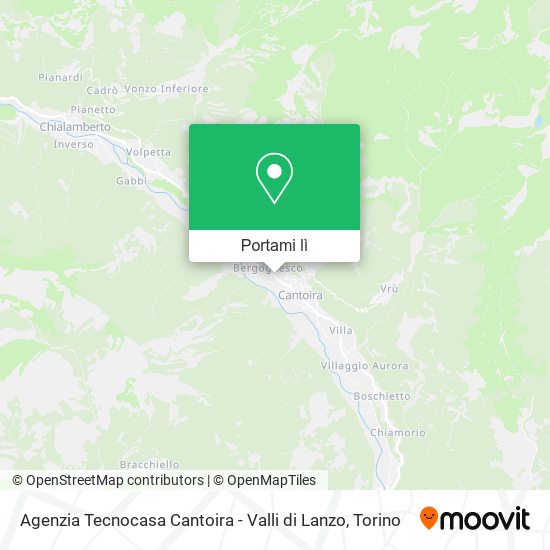 Mappa Agenzia Tecnocasa Cantoira - Valli di Lanzo