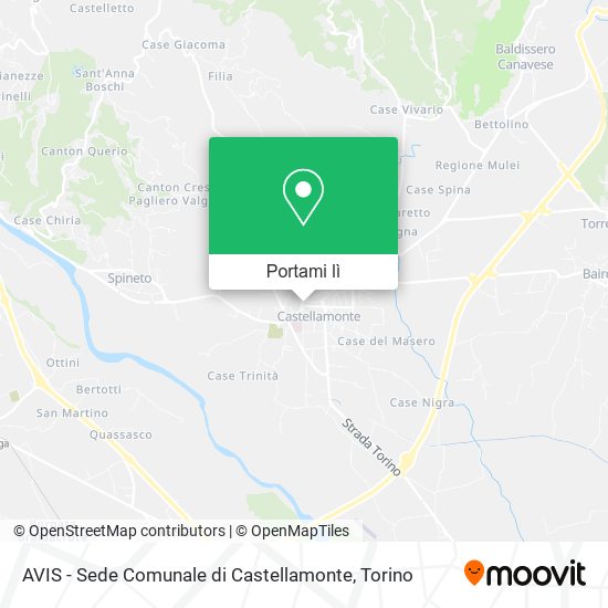 Mappa AVIS - Sede Comunale di Castellamonte