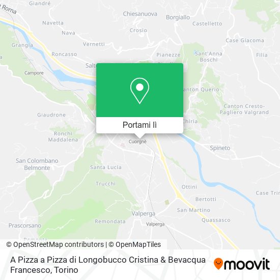 Mappa A Pizza a Pizza di Longobucco Cristina & Bevacqua Francesco