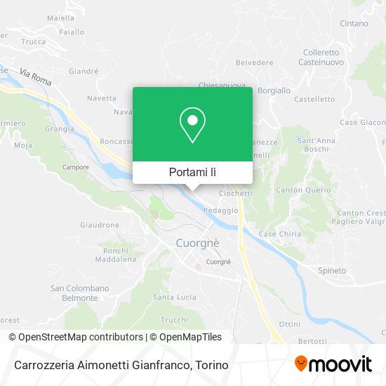 Mappa Carrozzeria Aimonetti Gianfranco