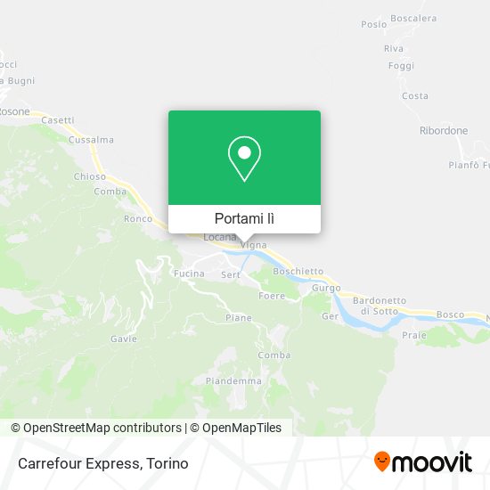 Mappa Carrefour Express