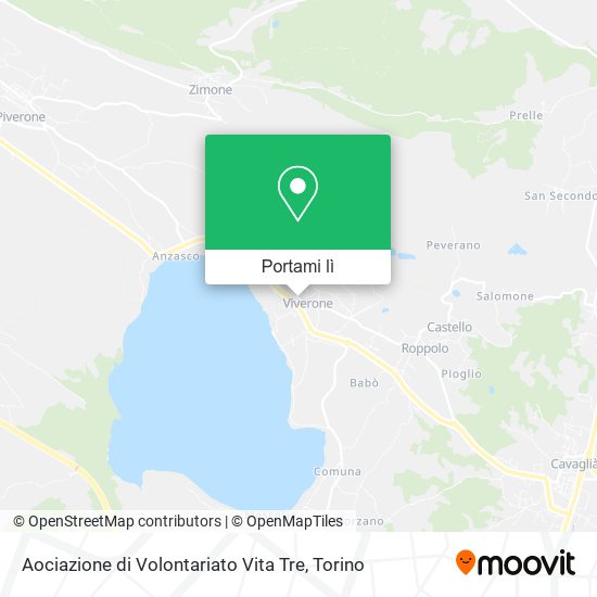 Mappa Aociazione di Volontariato Vita Tre