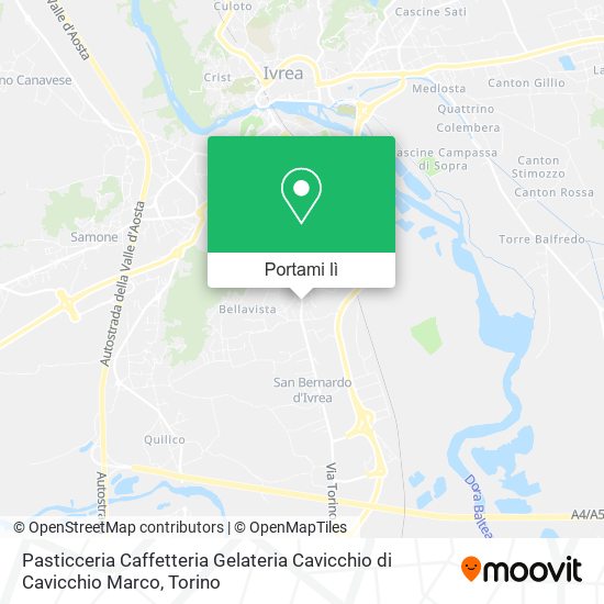 Mappa Pasticceria Caffetteria Gelateria Cavicchio di Cavicchio Marco