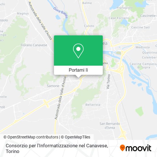 Mappa Consorzio per l'Informatizzazione nel Canavese