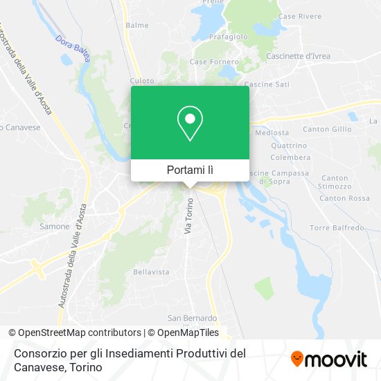 Mappa Consorzio per gli Insediamenti Produttivi del Canavese