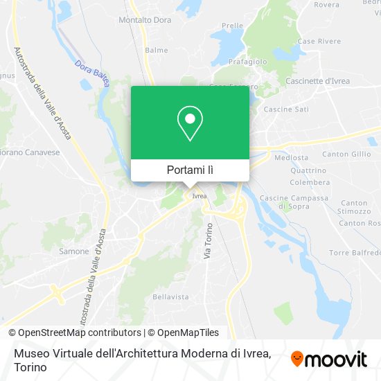 Mappa Museo Virtuale dell'Architettura Moderna di Ivrea