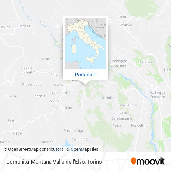 Mappa Comunita' Montana Valle dell'Elvo