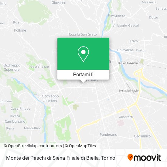 Mappa Monte dei Paschi di Siena-Filiale di Biella