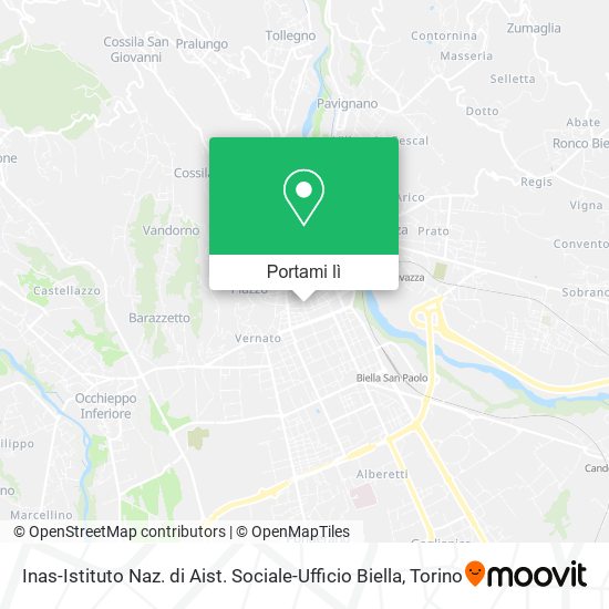 Mappa Inas-Istituto Naz. di Aist. Sociale-Ufficio Biella