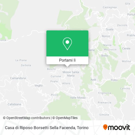 Mappa Casa di Riposo Borsetti Sella Facenda