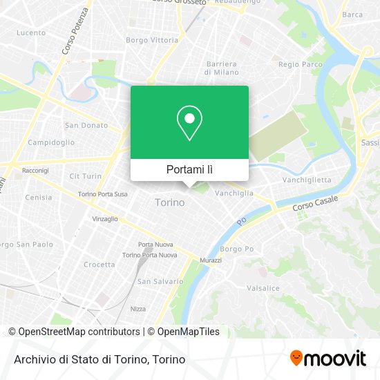 Mappa Archivio di Stato di Torino