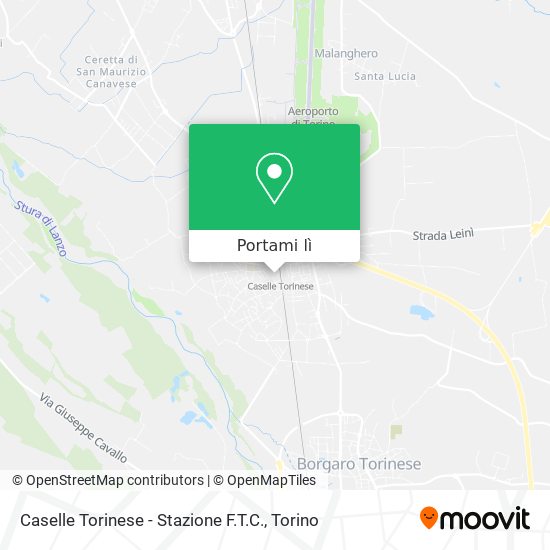 Mappa Caselle Torinese - Stazione F.T.C.