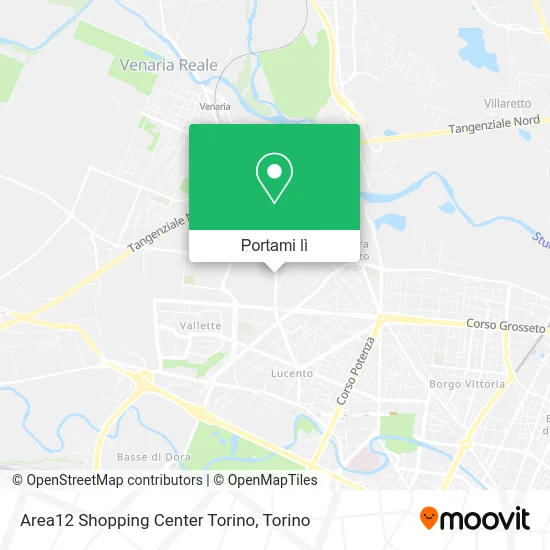 Mappa Area12 Shopping Center Torino